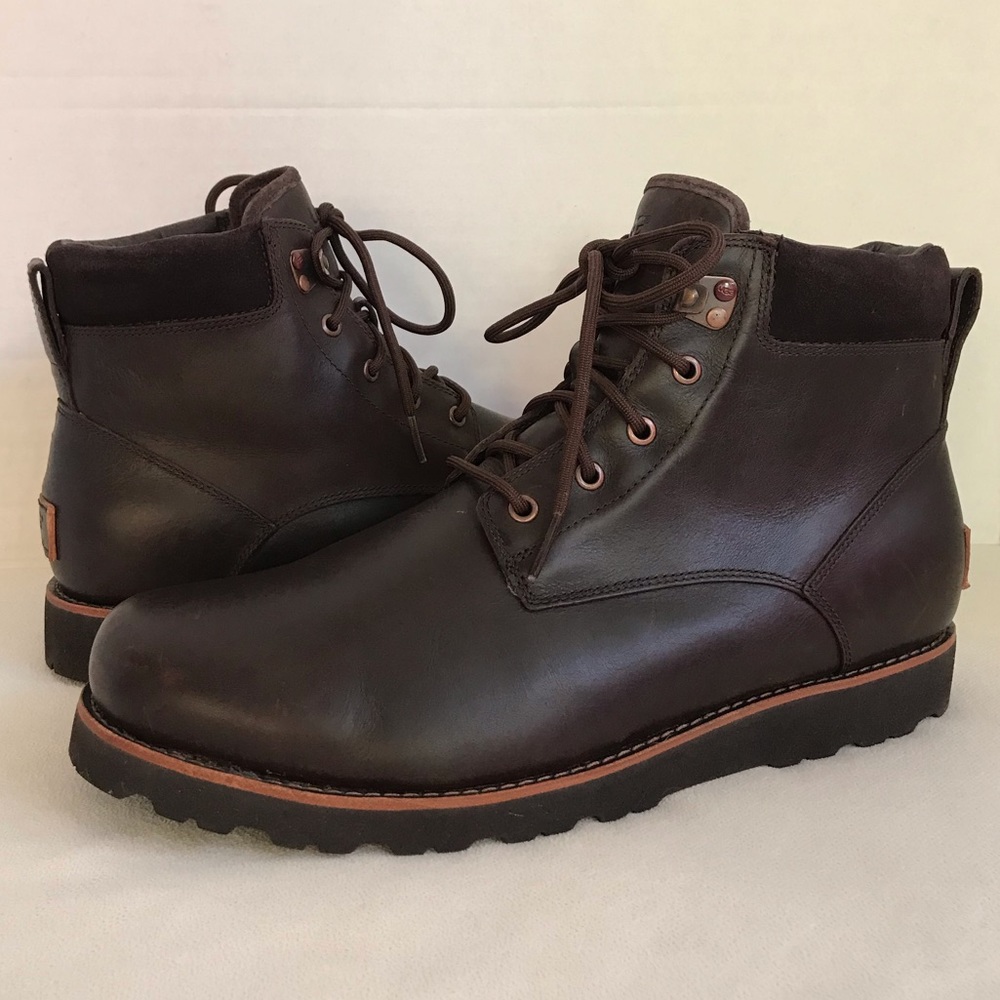 UGG AUSTRALIA Men's SETON TL Brown waterproof leather winter Boots New